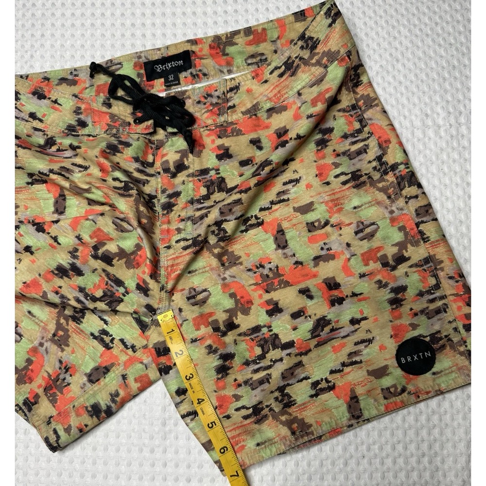 Brixton Lightweight Board Shorts Swim Trunks Abstract Men's SZ 32 Logo Tropical - Picture 7 of 7